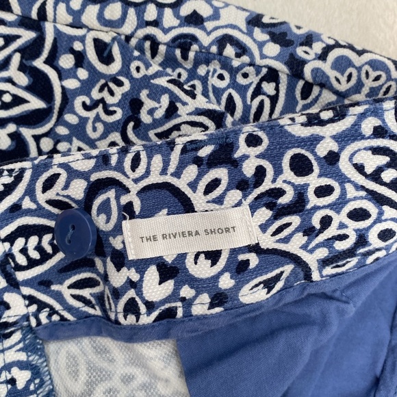 Loft Riviera Short women’s size 6 Blue and White Patterned Shorts - Picture 5 of 7